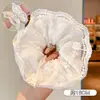Scrunchie com vibe feminina, elástico de cabelo coreano fofo, acessório de cabelo estilo preguiçoso oversized, faixa de cabelo para coque