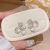Pendientes de Plata de Ley S925 con Aguja, Personalizados, Completos de Circonita, Súper Brillantes, Estilo de Lujo Ligero de Alta Gama, Pendientes Populares, Elegantes y Exquisitos Accesorios de Moda para Orejas para Mujeres