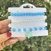 Conjunto de Pulseiras Infantis Joias com Contas 3 Peças Pulseira de Coração Menina Joias Brilhantes de Princesa Venda Quente