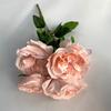 Paquete de 5 flores artificiales con forma de rosa Austin, con mango, para decoración del hogar, boda y arreglo floral.