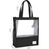 Bolsa de malla para examen Bolso tote de un hombro Bolsa para tutor Bolsa con cremallera Archivo A4 datos Malla transparente capacidad
