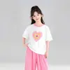 Tutu Elefantinho Roupa Infantil Camiseta Infantil 2026 Verão Novo Estilo Gola Redonda Infantil Manga Curta Leve Respirável Top