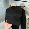Sudadera de Punto Waffle con Cuello de Melocotón para Hombre, Nueva Camiseta Casual de Manga Larga Otoño/Invierno 2026 para Hombres Jóvenes y de Mediana Edad, Camiseta Básica de Color Sólido