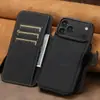 Funda para Teléfono con Tapa abatible e Inserción de Tarjeta, Magnética Dos en Uno, Soporte de Carga Inalámbrica, Funda de Cuero, Adecuada para Iphone18Promax