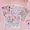 Venta Caliente Transfronteriza Pegatinas de Corazón con Piedras y Diamantes Decoración Hecha a Mano DIY para Niños Pegatinas de Cristal Coloridas Brillantes Regalo para Niñas