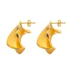 Pendientes Europeos y Americanos de Forma Irregular al por Mayor Elegante Retro Temperamento Galvanizado en Oro Real Moda de Nicho Pendientes Personalizados