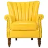 Sofá de terciopelo individual estilo americano, sillón perezoso a rayas retro simple, silla sofá de cuero para balcón de casa, sofá pequeño de moda