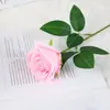 Rosas artificiais para decoração de casa e casamento, flores artificiais para casamentos, buquês coloridos de mão, buquês de rosas de seda