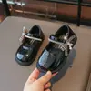 Zapatos de Salón Individuales para Niñas 2026 Otoño Nuevos Estilo Academia Británica Zapatos de Princesa Mary Janes con Lazo y Pedrería Zapatos Individuales de Estudiante