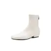 Botines Chic Estilo Coreano para el Trabajo, Punta Cuadrada Delicada, Estilizadores de Pierna, Otoño/Invierno 2026, Tacón Bajo Grueso, Elásticos que Abrazan la Pierna, Talla de Mujer 42