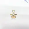 Colgante de Corazón Rellenado de Oro de 14K que Conserva el Color Cristal Hecho a Mano DIY Cadena de Extensión de Corazón Durazno Accesorios para Pulsera de Cola