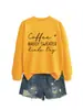 Suéter holgado sencillo cómodo de manga larga nuevo de otoño e invierno europeo y americano de cuello redondo, suéter pulóver combinable color café