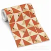 Impressão UV Adesivo de parede Triângulo vermelho cerâmico Mosaico Azulejo Decoração de parede Atacado
