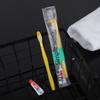 B&B Hotel Supplies Conjunto de Escova de Dentes Descartável e Pasta de Dentes, Conjunto Simples e Portátil de Escovas de Dentes para Casal, Portátil para Viagem