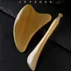 Tabla Gua Sha de Cuerno Real, Adecuada para Uso en Todo el Cuerpo, Específicamente para Hombro y Cuello, Gua Sha de Espalda, Tabla Raspadora para Cuello y Muslos, Herramienta Especializada