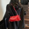 2025 Nova Bolsa de Axila Cor Sólida Bolsa de Ombro Moderna Bolsa Quadrada Pequena Laço Duplo Bolsa de Mão Bolsa Feminina Moda Simples