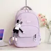 Mochila Casual de Color Sólido Fresca y Elegante para Tutoría 2026 Nueva de Gran Capacidad Bolsa para Computadora Moda Coreana