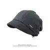 Gorro fino de primavera y otoño para mujer, gorra versátil de ala corta retro, elegante y chic, con diseño de cordón para un look casual