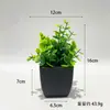 Combinación de Mini Planta en Maceta Artificial Artificial Transfronteriza Decoración de Escritorio para Interior Hogar Oficina Planta Verde Eucalipto