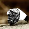 Acero Guerrero comercio exterior nuevo Cabeza de Águila León anillo de titanio anillo de titanio retro europeo y americano pulsera venta al por mayor