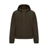 Gabardina Corta de Moda con Capucha para Otoño e Invierno, Cortavientos e Impermeable, Chaqueta Casual para Exteriores, Ropa de Senderismo para Parejas con Estampado