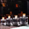 Estoque disponível de frascos de vidro redondos para aromaterapia com tampa de pressão, frascos para difusor de varetas sem chama, frascos para fragrância de hotel, frascos decorativos para carro