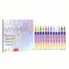 Set de Marcadores para Uñas Color Completo Coloreado Suave Pluma de Pintura para Uñas DIY Crea Uñas Artísticas Personalizadas