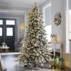 2025 Venda por Atacado de Fábrica Nova Árvore de Neve Aveludada Material PE Ecológico com Luzes e Atmosfera Decoração de Árvore de Natal de Alta Qualidade