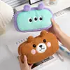 Nueva Bolsa de Lápices Linda de Peluche Gran Capacidad Caja de Papelería para Estudiantes Bolsa de Lápices Cartera de Cuero Enrollable para Lápices Bolsa de Almacenamiento para Escritorio