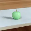 Chumfun Talla de Madera Pintada a Mano Manzana Pequeña Modelo de Fruta Artificial Adornos Decorativos Accesorios Manzana Verde Manzana Roja