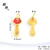 Pingente Ruyi Atacado Chinês Retrô Esmalte Caractere da Fortuna Ornamento Pendurado Versátil Areia Dourada Pingente Pequeno Acessório