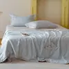Conjunto de Colcha de Verão Quatro Peças em Lyocell Tencel Classe A, Colcha Leve de Luxo para Resfriamento de Verão para Dormir Nu, Colcha de Ar Condicionado Infantil Cartoon Sedosa