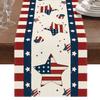 Camino de Mesa Amazon Nuevo Venta Caliente Día de la Independencia Decoración de Mesa Familiar Día Nacional 4 de Julio Camino de Mesa