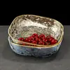 Prato de Frutas Luxuoso de Alta Qualidade para Uso Doméstico, Bandeja Transparente e Elegante de Grande Capacidade para Doces para Mesa de Centro da Sala de Estar Lanches