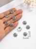 Aleación de Plata Antigua Filigrana Flor Taza Separadores Cuentas Tapas de Flor Tapas de Cuenta Estilo Antiguo DIY Borla Pasador de Pelo Corona de Pelo Accesorios de Joyería