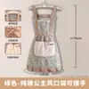 Avental de cozinha novo estilo para uso doméstico, feito de algodão e linho, estiloso e moderno, adequado para o trabalho, vestido tipo bata fino feminino
