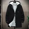 Chamarra cortavientos para hombre, nueva colección primavera/otoño 2026, longitud media, prenda exterior con capucha de moda, top casual y versátil para hombre