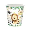 Suministros para Fiesta de Cumpleaños Feliz de Dibujos Animados Bosque Zoológico Transfronterizo Vajilla de Papel Taza de Papel Servilleta Plato de Papel