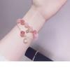 Cristal natural nuevo estilo coreano ins pulsera de cristal con cuentas para novias joyería de pareja para estudiantes al por mayor