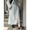 Lou Fu otoño nuevo estilo coreano perezoso micro A cintura elástica silueta falda suelta ajustada alta vestido mujer