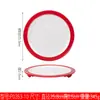 Prato de Apresentação Frio Artístico Bicolor Vermelho e Branco de Luxo Leve Estilo Chinês, Prato Criativo de Pato Assado de Alta Base, Resistente a Altas Temperaturas e Quedas