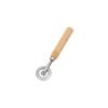 Venta al por mayor de fábrica cortador de pastel de acero inoxidable rueda de pastel de roble rueda de pastel cuchillo para pizza cuchillo rodillo molde para galletas en stock