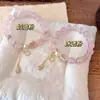 Pulseira de Cristal Rosa Pastel Dourada, Pulseira de Ametista para Mulheres, Pulseira de Luxo Leve com Design de Cabacinha, Presente de Joia
