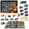 Crianças escorregam mini liga metálica modelo de carro de engenharia conjunto de caixa de presente 1:64 escavadeira pequena menino betoneira atacado