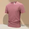 Camiseta Deportiva de Manga Corta para Hombre, Secado Rápido, Seda de Hielo, Transpirable, Absorbe la Humedad, Verano