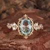 El anillo de mujer de moda transfronteriza más vendido de Tilini, con piedras preciosas de lujo, anillo exquisito de alta gama para bodas y compromisos
