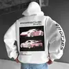 Sudadera con capucha Estampado de Tranvía para Hombre Sudadera con Capucha Estampado de Carreras
