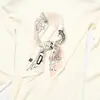 26 Letras ~ cinta fresca ins bufanda de seda de Corea del Sur para mujer estrecha larga multifuncional bufanda combinable cinta pequeña decorativa