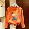 Camiseta de manga larga para niña, algodón puro, nueva y elegante para primavera y otoño 2026, top versátil para niños, camiseta básica para niñas para usar en capas