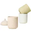 Taza de Vela Personalizada Transfronteriza de 400 ml con Tapa para el Hogar de Color Puro Adornos de Escritorio Utensilios Creativos para Velas Taza de Vela